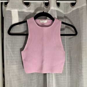 Lavender Aritzia Ribbed Racerback Tank Top